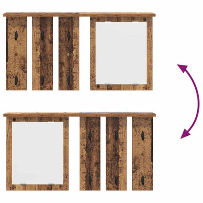 vidaXL Wall-Mounted Coat Rack Old wood 85 x 10 x 45 cm Engineered wood