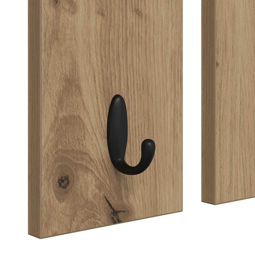 vidaXL Wall-Mounted Coat Rack with Shelf Artisan oak 85 x 10 x 45 cm