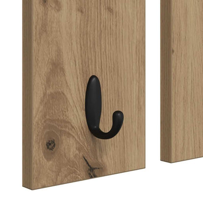 vidaXL Wall-Mounted Coat Rack with Shelf Artisan oak 85 x 10 x 45 cm