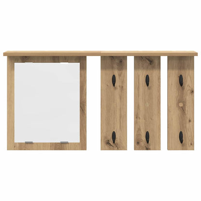 vidaXL Wall-Mounted Coat Rack with Shelf Artisan oak 85 x 10 x 45 cm