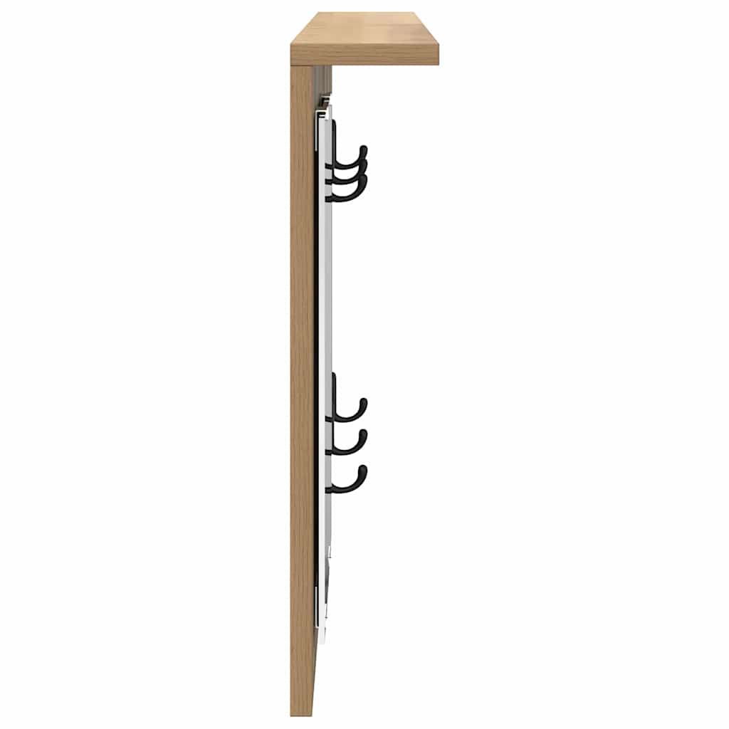 vidaXL Wall-Mounted Coat Rack with Shelf Artisan oak 85 x 10 x 45 cm