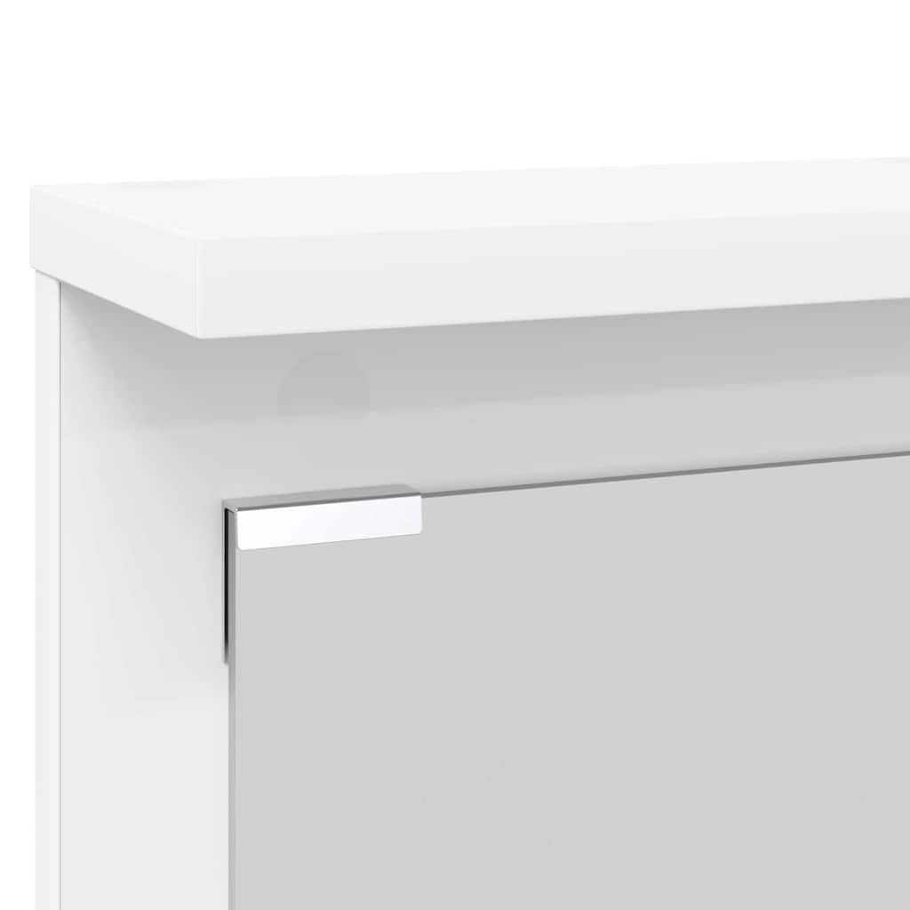 vidaXL Wall-Mounted Coat Rack White 84 x 10 x 80 cm Engineered wood