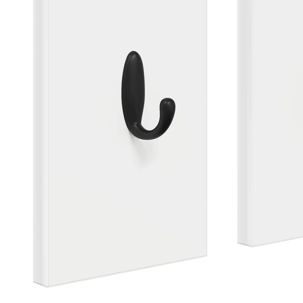 vidaXL Wall-Mounted Coat Rack White 84 x 10 x 80 cm Engineered wood
