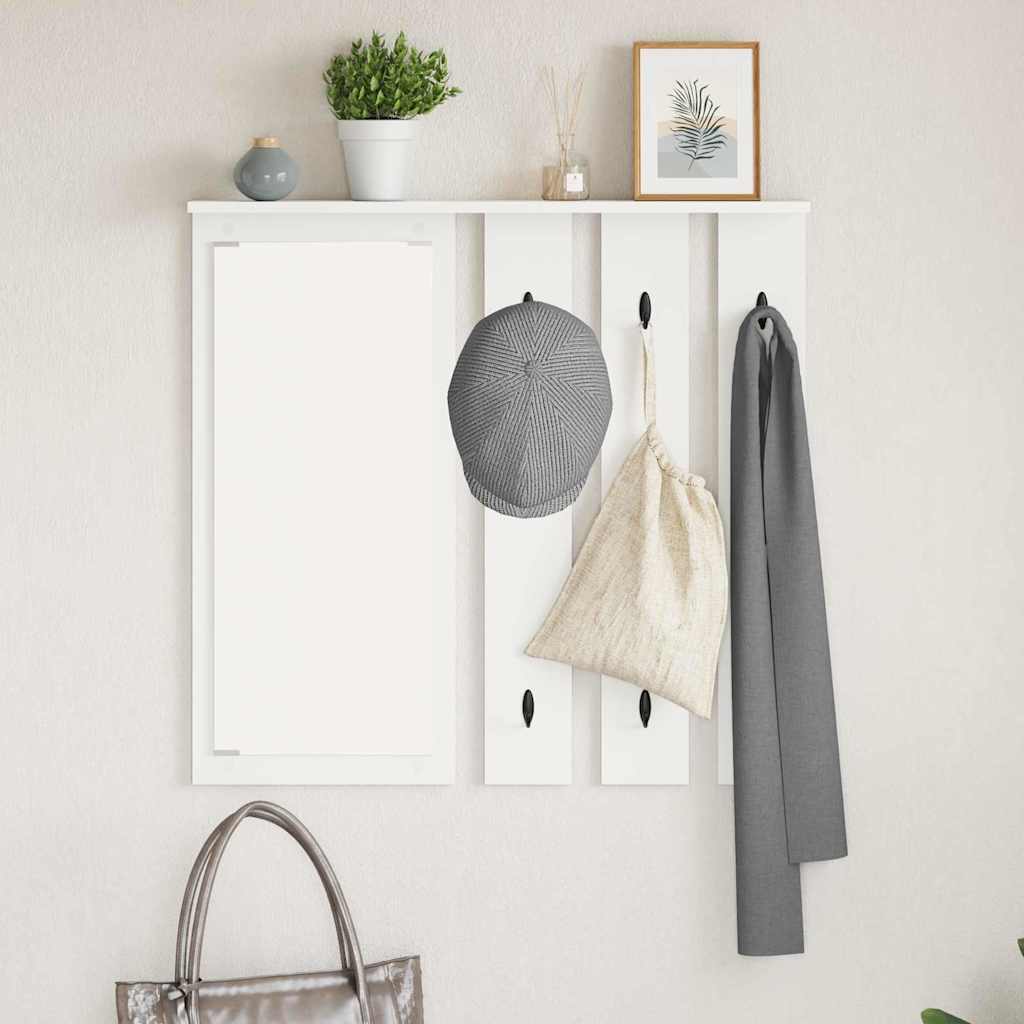 vidaXL Wall-Mounted Coat Rack White 84 x 10 x 80 cm Engineered wood