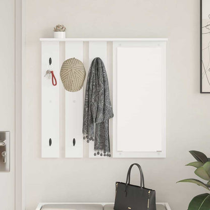 vidaXL Wall-Mounted Coat Rack Wall-Mounted White 84 x 10 x 80 cm