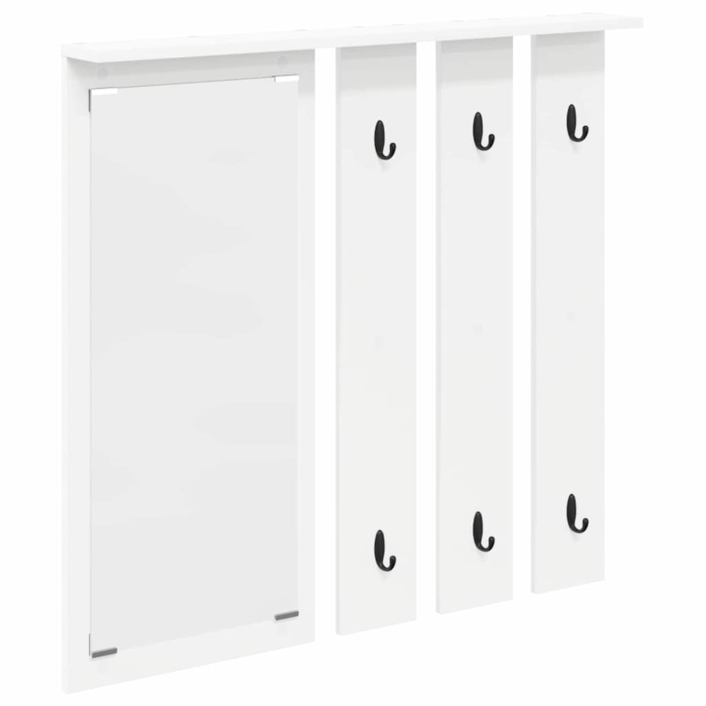 vidaXL Wall-Mounted Coat Rack White 84 x 10 x 80 cm Engineered wood