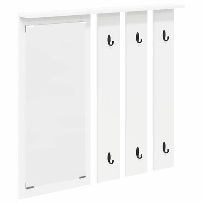 vidaXL Wall-Mounted Coat Rack White 84 x 10 x 80 cm Engineered wood