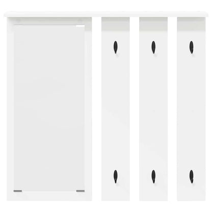 vidaXL Wall-Mounted Coat Rack White 84 x 10 x 80 cm Engineered wood
