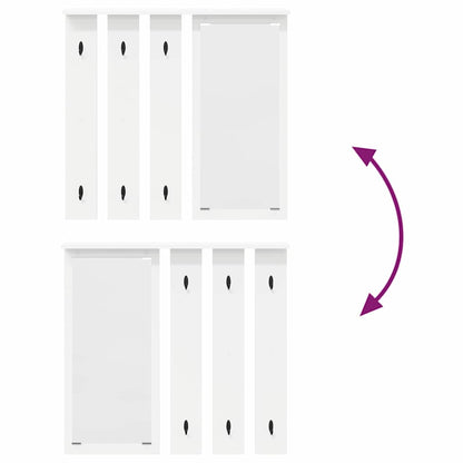vidaXL Wall-Mounted Coat Rack White 84 x 10 x 80 cm Engineered wood