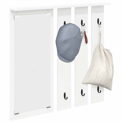 vidaXL Wall-Mounted Coat Rack White 84 x 10 x 80 cm Engineered wood