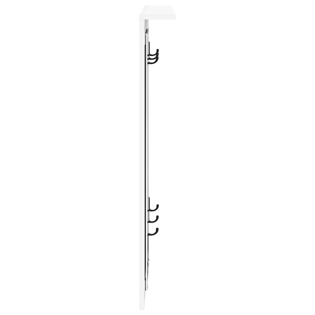 vidaXL Wall-Mounted Coat Rack White 84 x 10 x 80 cm Engineered wood