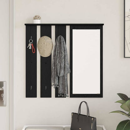 vidaXL Wall-Mounted Coat Rack with Shelf Black oak 84 x 10 x 80 cm