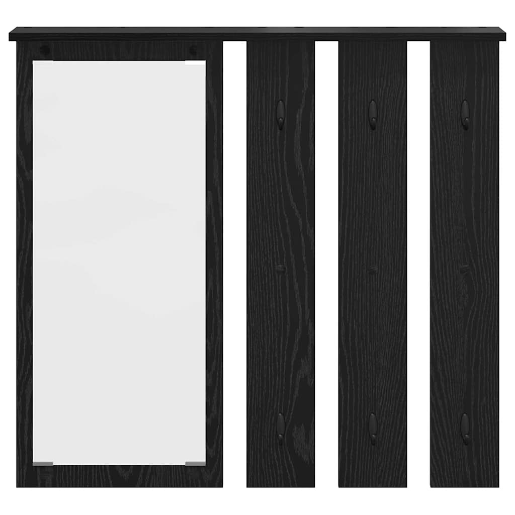 vidaXL Wall-Mounted Coat Rack with Shelf Black oak 84 x 10 x 80 cm