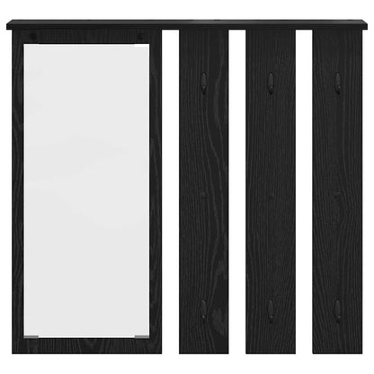 vidaXL Wall-Mounted Coat Rack with Shelf Black oak 84 x 10 x 80 cm