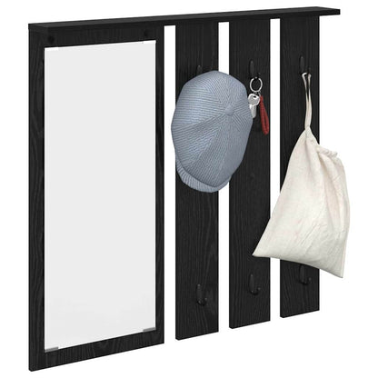 vidaXL Wall-Mounted Coat Rack with Shelf Black oak 84 x 10 x 80 cm