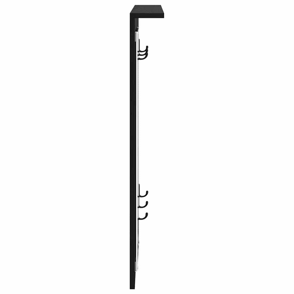 vidaXL Wall-Mounted Coat Rack with Shelf Black oak 84 x 10 x 80 cm