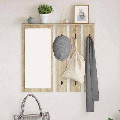 vidaXL Wall-Mounted Coat Rack Wall-Mounted Sonoma oak 84 x 10 x 80 cm
