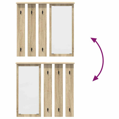 vidaXL Wall-Mounted Coat Rack with Shelf Sonoma oak 84 x 10 x 80 cm