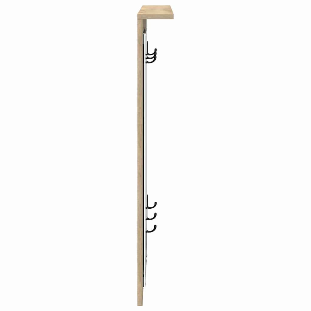vidaXL Wall-Mounted Coat Rack with Shelf Sonoma oak 84 x 10 x 80 cm