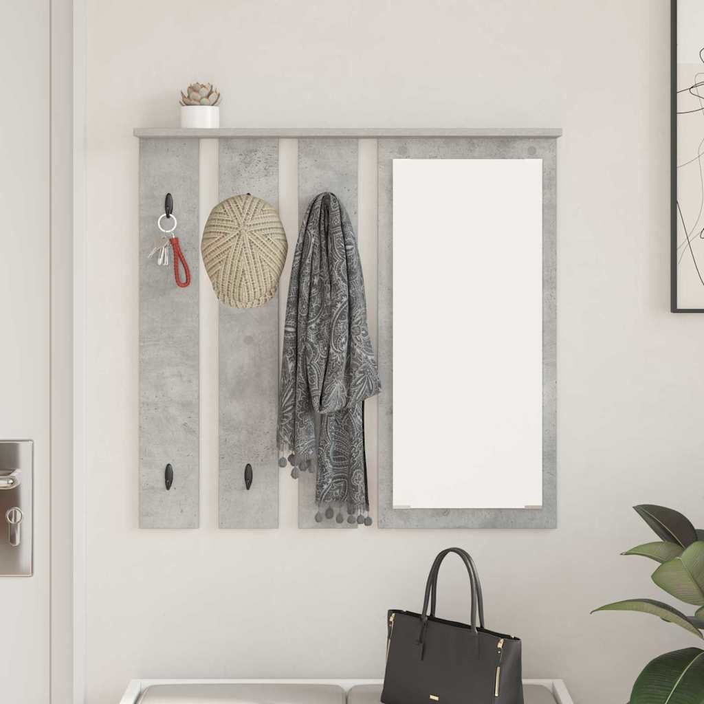 vidaXL Wall-Mounted Coat Rack Wall-Mounted Concrete grey