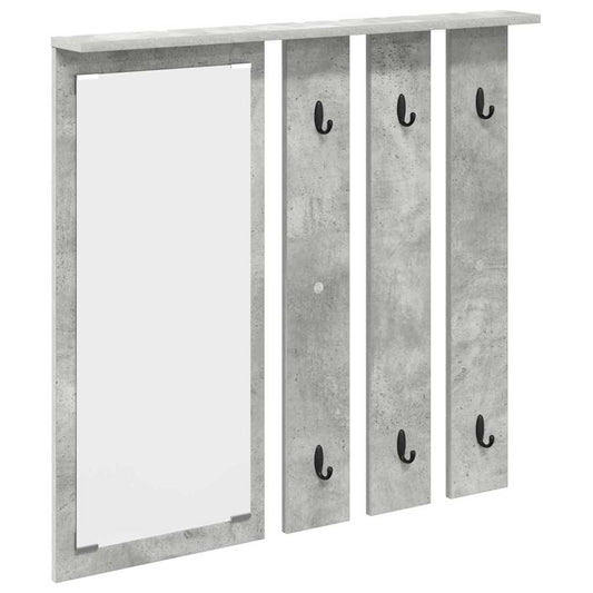 vidaXL Wall-Mounted Coat Rack with Shelf Concrete grey 84 x 10 x 80 cm