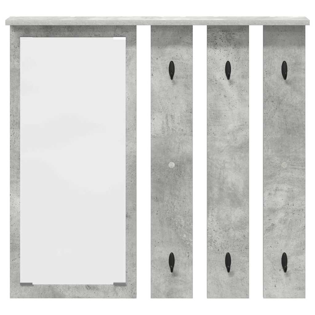 vidaXL Wall-Mounted Coat Rack with Shelf Concrete grey 84 x 10 x 80 cm