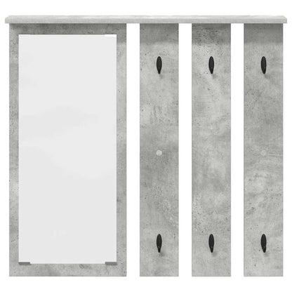 vidaXL Wall-Mounted Coat Rack with Shelf Concrete grey 84 x 10 x 80 cm