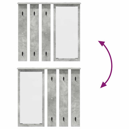vidaXL Wall-Mounted Coat Rack with Shelf Concrete grey 84 x 10 x 80 cm