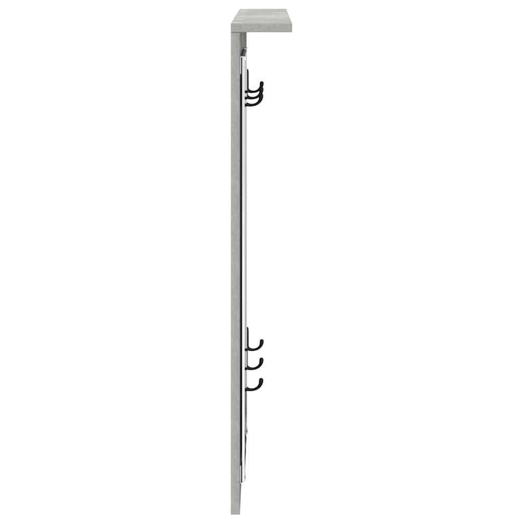 vidaXL Wall-Mounted Coat Rack with Shelf Concrete grey 84 x 10 x 80 cm