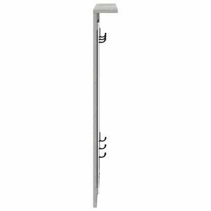 vidaXL Wall-Mounted Coat Rack with Shelf Concrete grey 84 x 10 x 80 cm