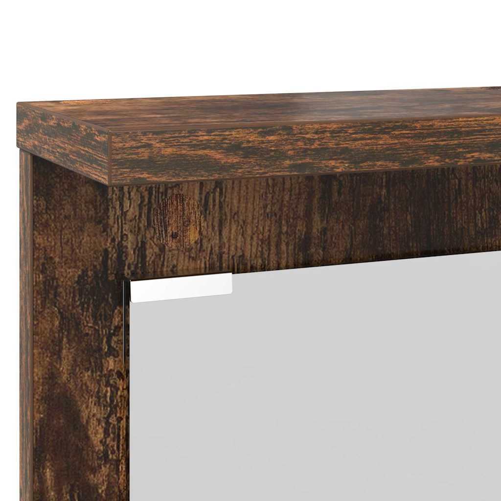 vidaXL Wall-Mounted Coat Rack with Shelf Smoked oak 84 x 10 x 80 cm