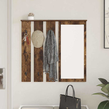 vidaXL Wall-Mounted Coat Rack with Shelf Smoked oak 84 x 10 x 80 cm