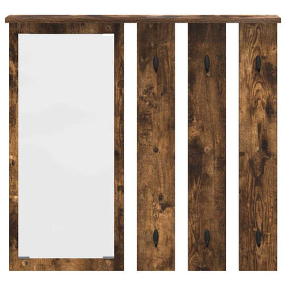 vidaXL Wall-Mounted Coat Rack with Shelf Smoked oak 84 x 10 x 80 cm