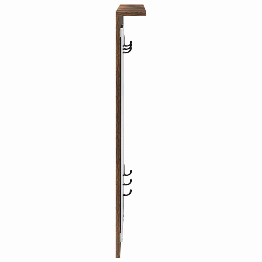 vidaXL Wall-Mounted Coat Rack with Shelf Smoked oak 84 x 10 x 80 cm