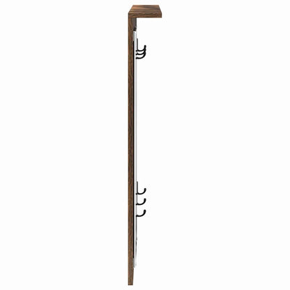vidaXL Wall-Mounted Coat Rack with Shelf Smoked oak 84 x 10 x 80 cm
