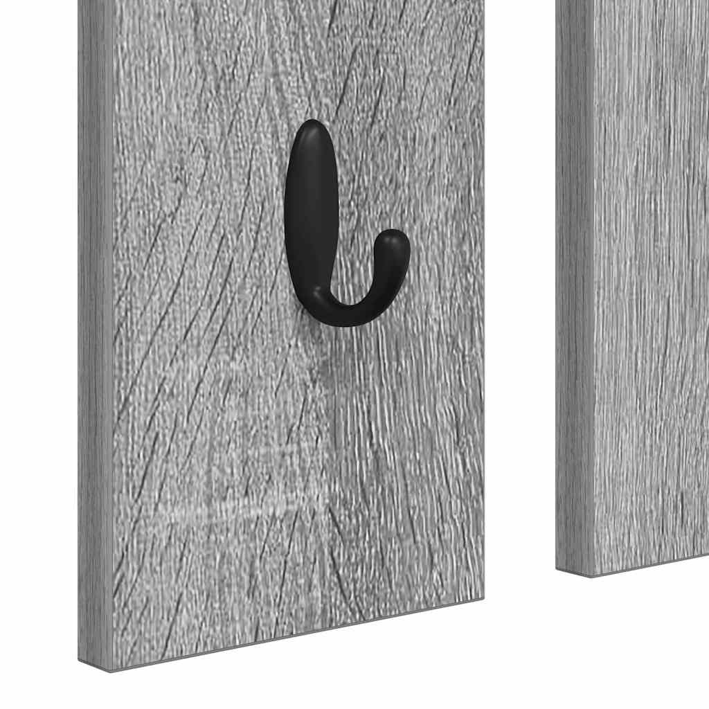 vidaXL Wall-Mounted Coat Rack Wall-Mounted Grey sonoma 84 x 10 x 80 cm