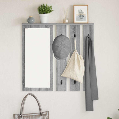 vidaXL Wall-Mounted Coat Rack Wall-Mounted Grey sonoma 84 x 10 x 80 cm