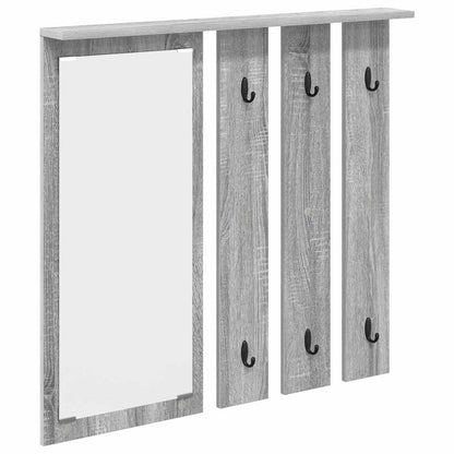 vidaXL Wall-Mounted Coat Rack Wall-Mounted Grey sonoma 84 x 10 x 80 cm