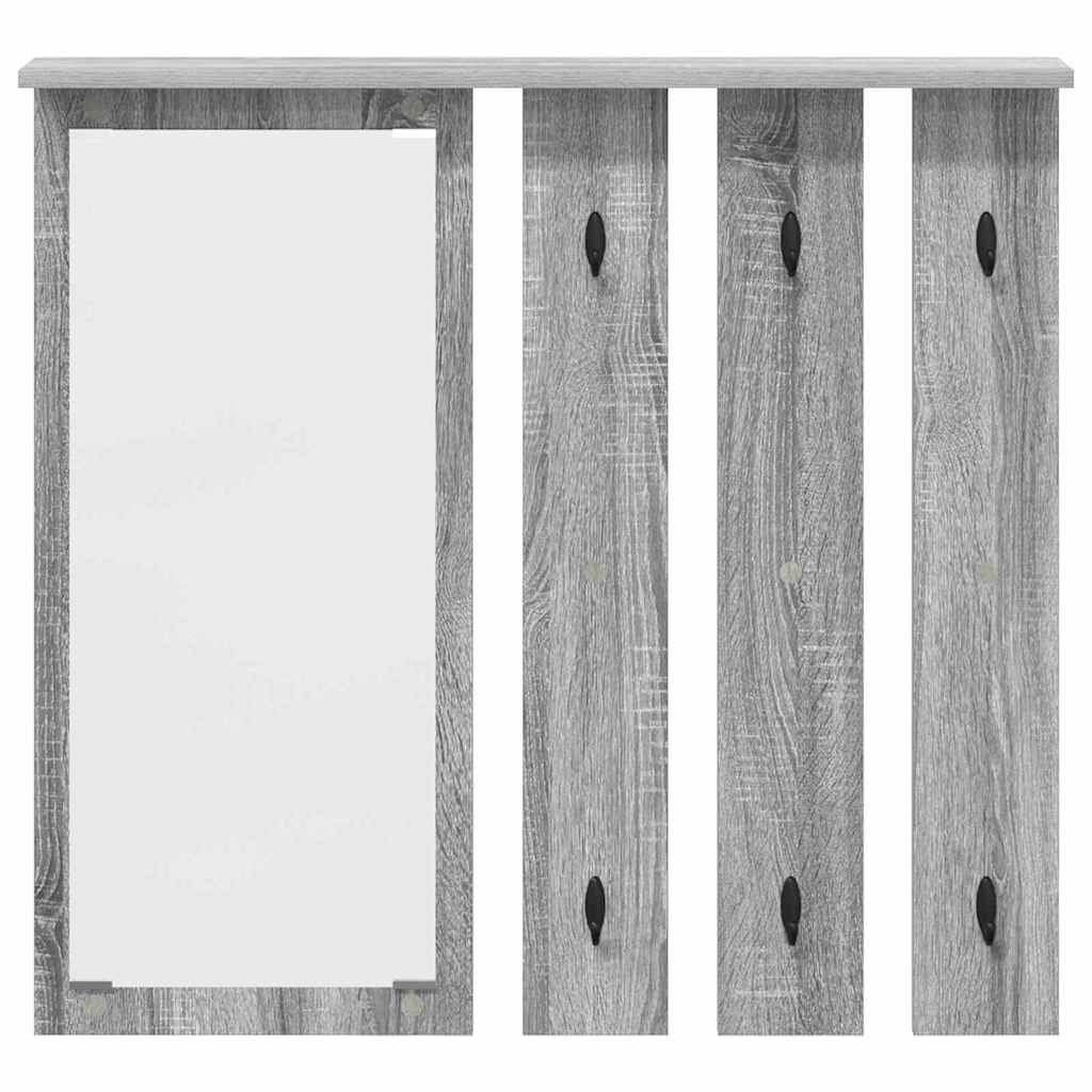 vidaXL Wall-Mounted Coat Rack with Shelf Grey sonoma 84 x 10 x 80 cm