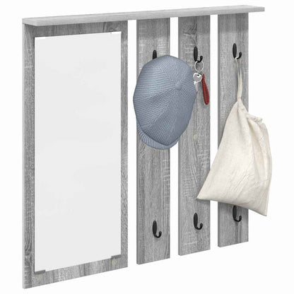 vidaXL Wall-Mounted Coat Rack Wall-Mounted Grey sonoma 84 x 10 x 80 cm