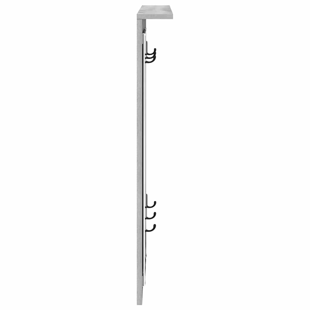 vidaXL Wall-Mounted Coat Rack with Shelf Grey sonoma 84 x 10 x 80 cm