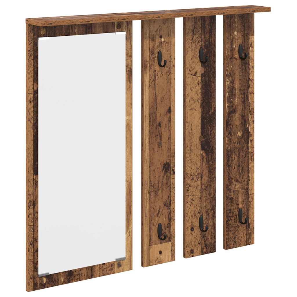 vidaXL Wall-Mounted Coat Rack Old wood 84 x 10 x 80 cm Engineered wood