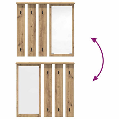 vidaXL Wall-Mounted Coat Rack with Shelf Artisan oak 84 x 10 x 80 cm