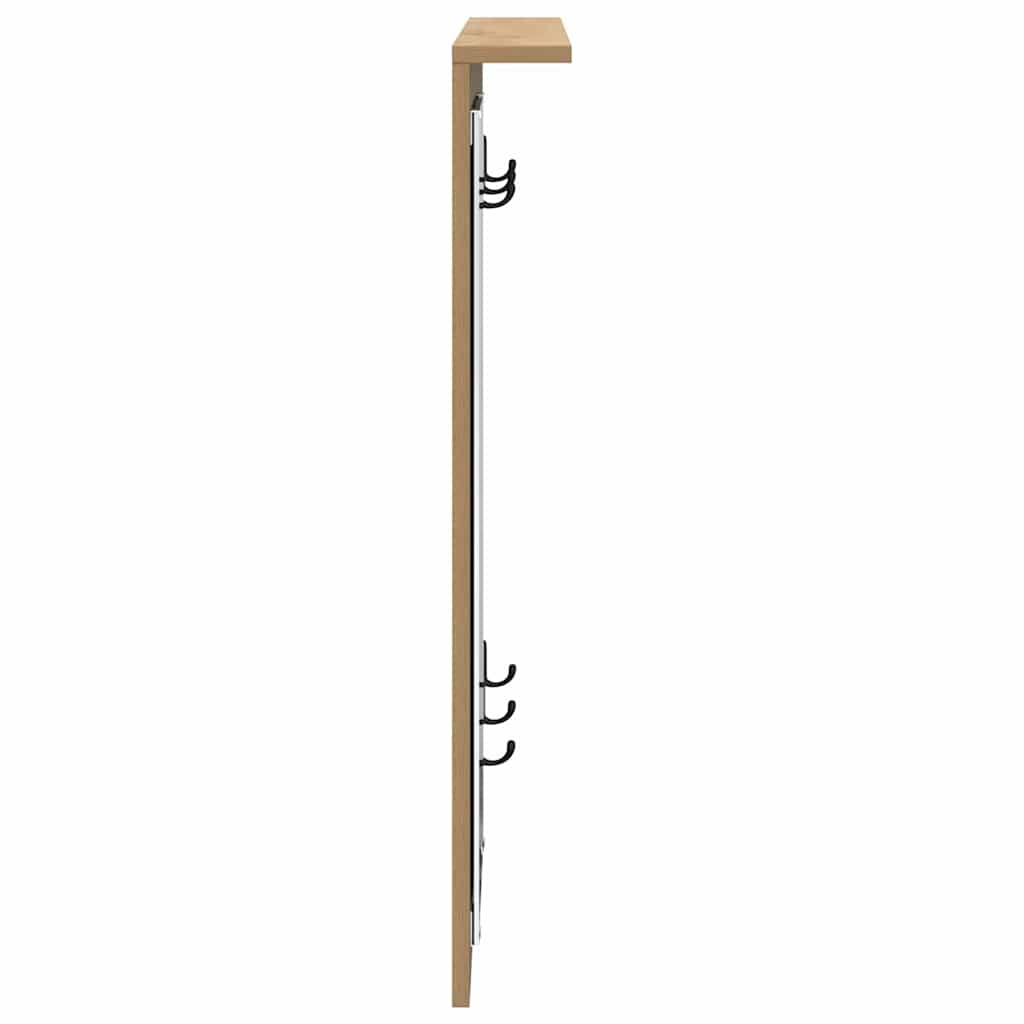 vidaXL Wall-Mounted Coat Rack with Shelf Artisan oak 84 x 10 x 80 cm