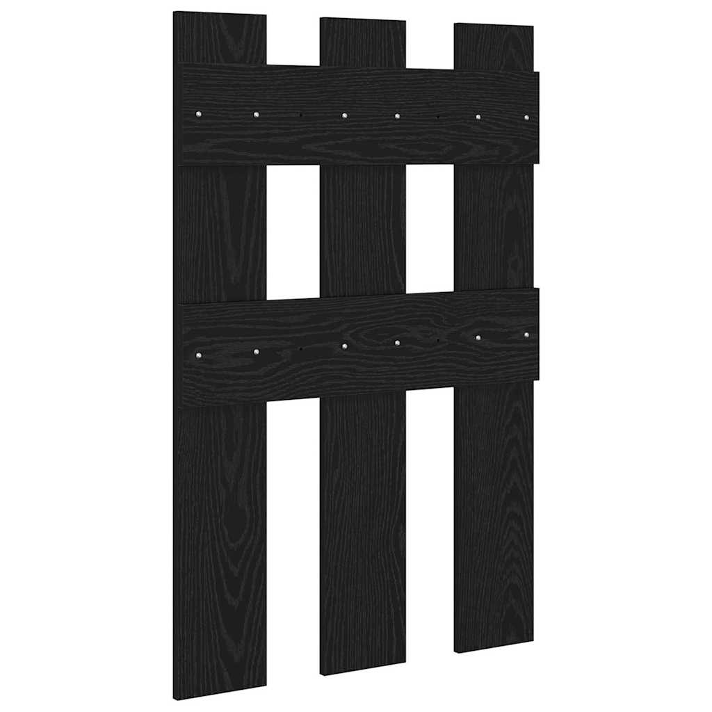 vidaXL Wall-Mounted Coat Rack Wall-mounted Black Oak 65 x 3 x 100 cm