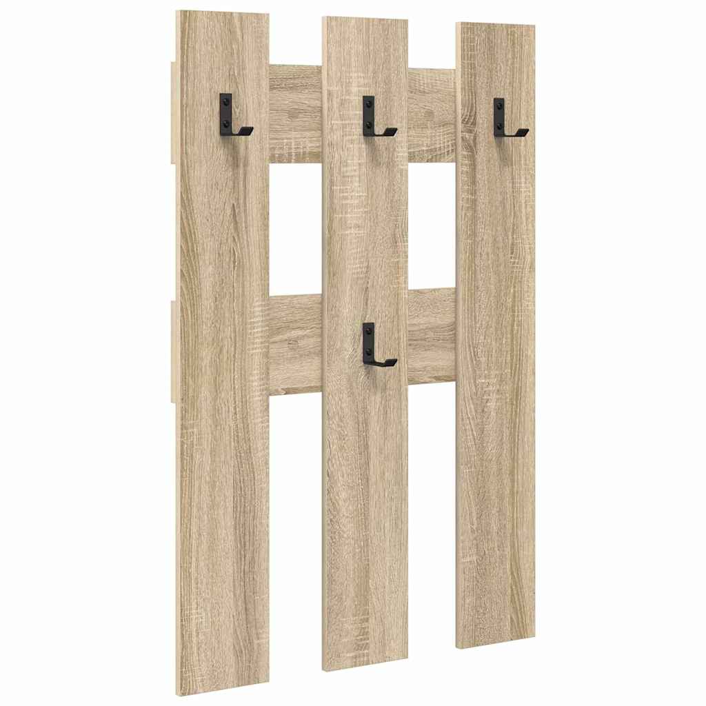 vidaXL Wall-Mounted Coat Rack Wall-Mounted Sonoma Oak 65 x 3 x 100 cm