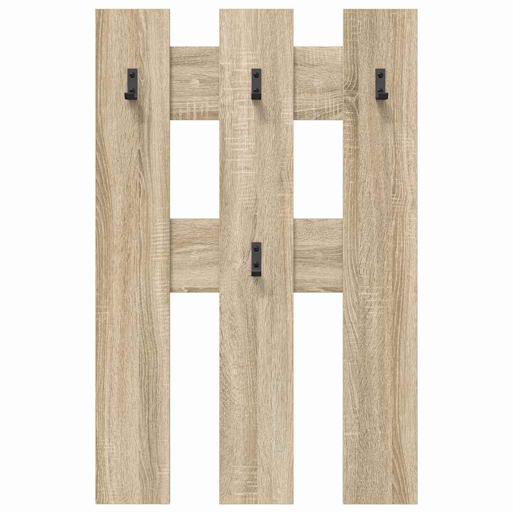 vidaXL Wall-Mounted Coat Rack Wall-mounted Sonoma Oak 65 x 3 x 100 cm