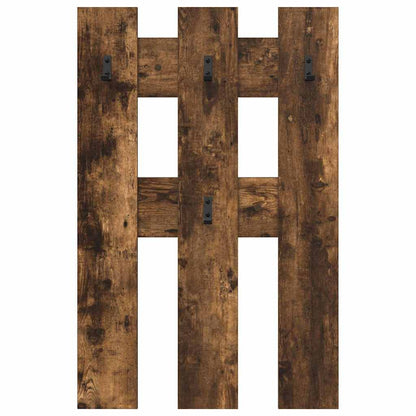vidaXL Wall-Mounted Coat Rack Wall-mounted Smoked Oak 65 x 3 x 100 cm