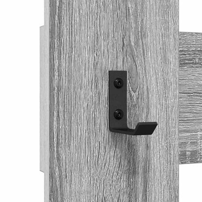 vidaXL Wall-Mounted Coat Rack Wall-mounted Grey Sonoma 65 x 3 x 100 cm