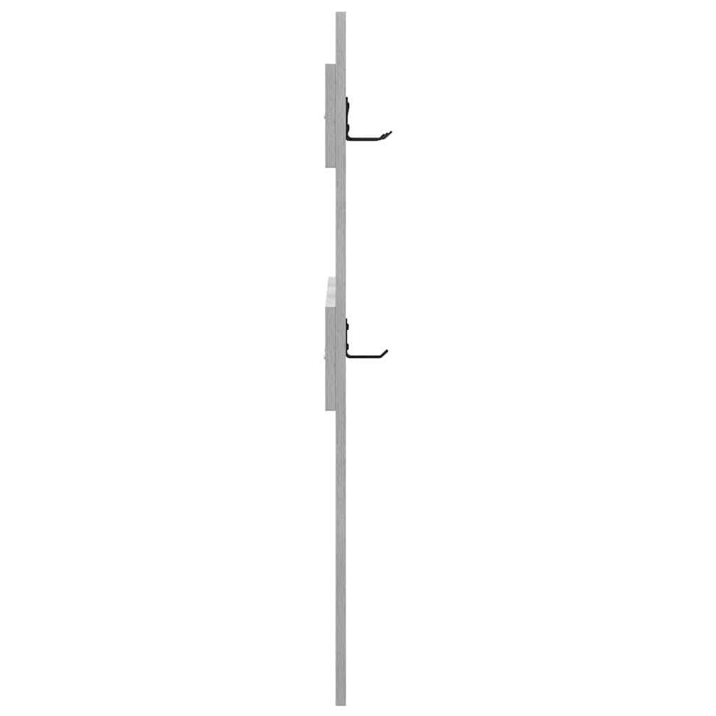 vidaXL Wall-Mounted Coat Rack Wall-mounted Grey Sonoma 65 x 3 x 100 cm